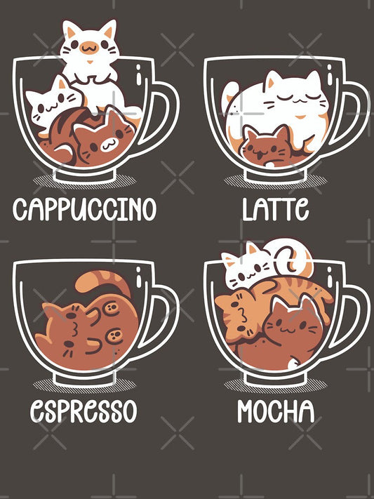 Cat Coffee Guide - Cute Kittens by Snouleaf Unisex T-shirt, Sweatshirt, Hoodie, Long Sleeve Tee
